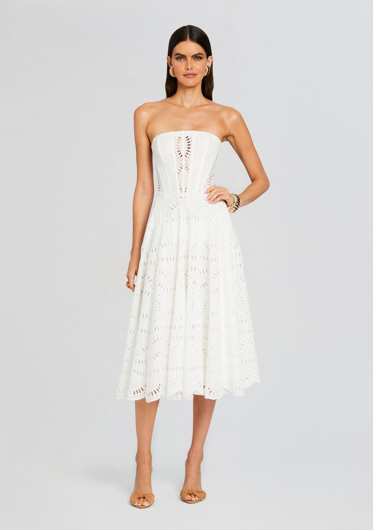 Galik Midi Dress by Charo Ruiz in White Samoa, product image 5