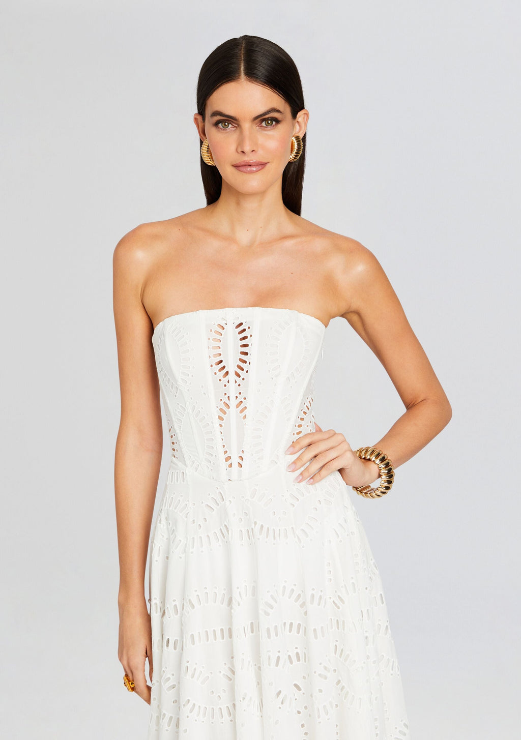 Galik Midi Dress by Charo Ruiz in White Samoa, product image 2