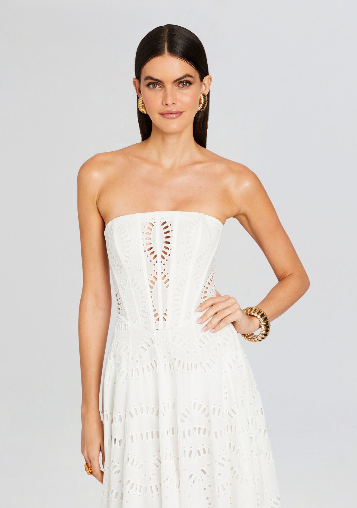 Galik Midi Dress by Charo Ruiz in White Samoa, product image 2