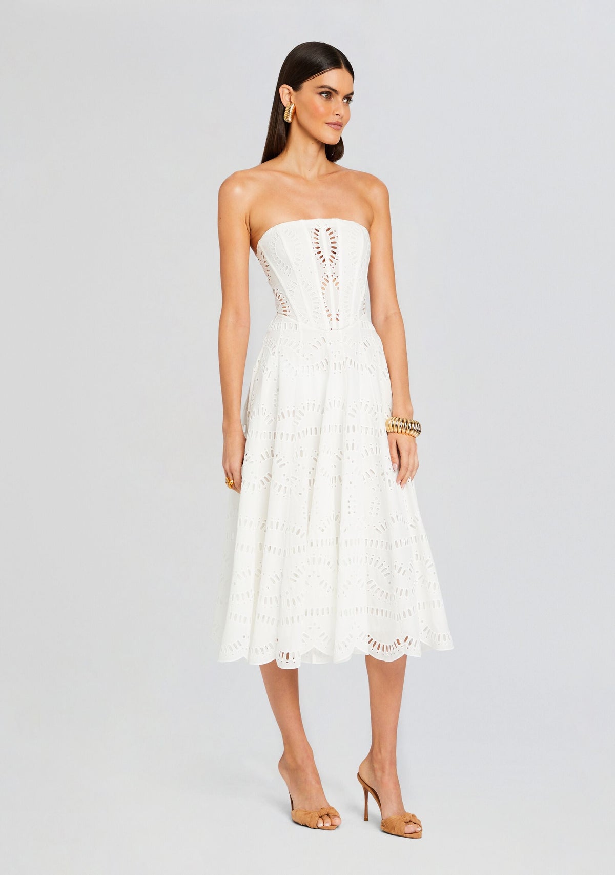 Galik Midi Dress by Charo Ruiz in White Samoa, product image 3