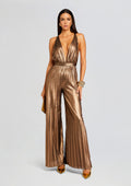 Graciane Jumpsuit by retrofête in Metallic Bronze, product image 1