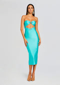 Ida Lycra Midi Dress by Shani Shemer in Blue Maldives, product image 1