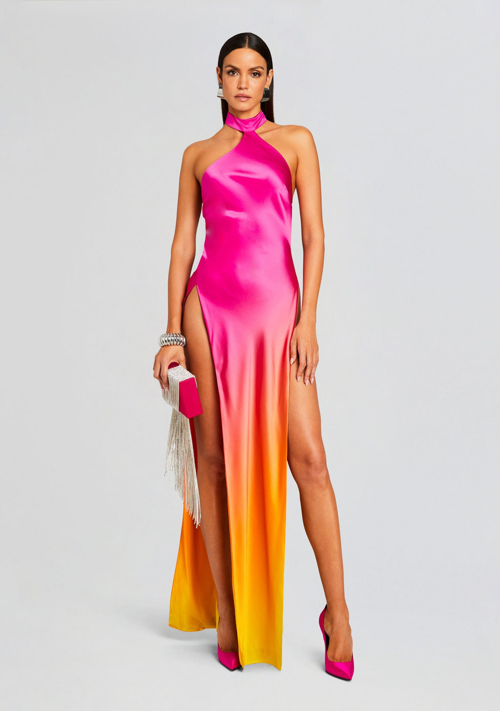 Jagger Dress by retrofête in Pink Lime Ombre, product image 1