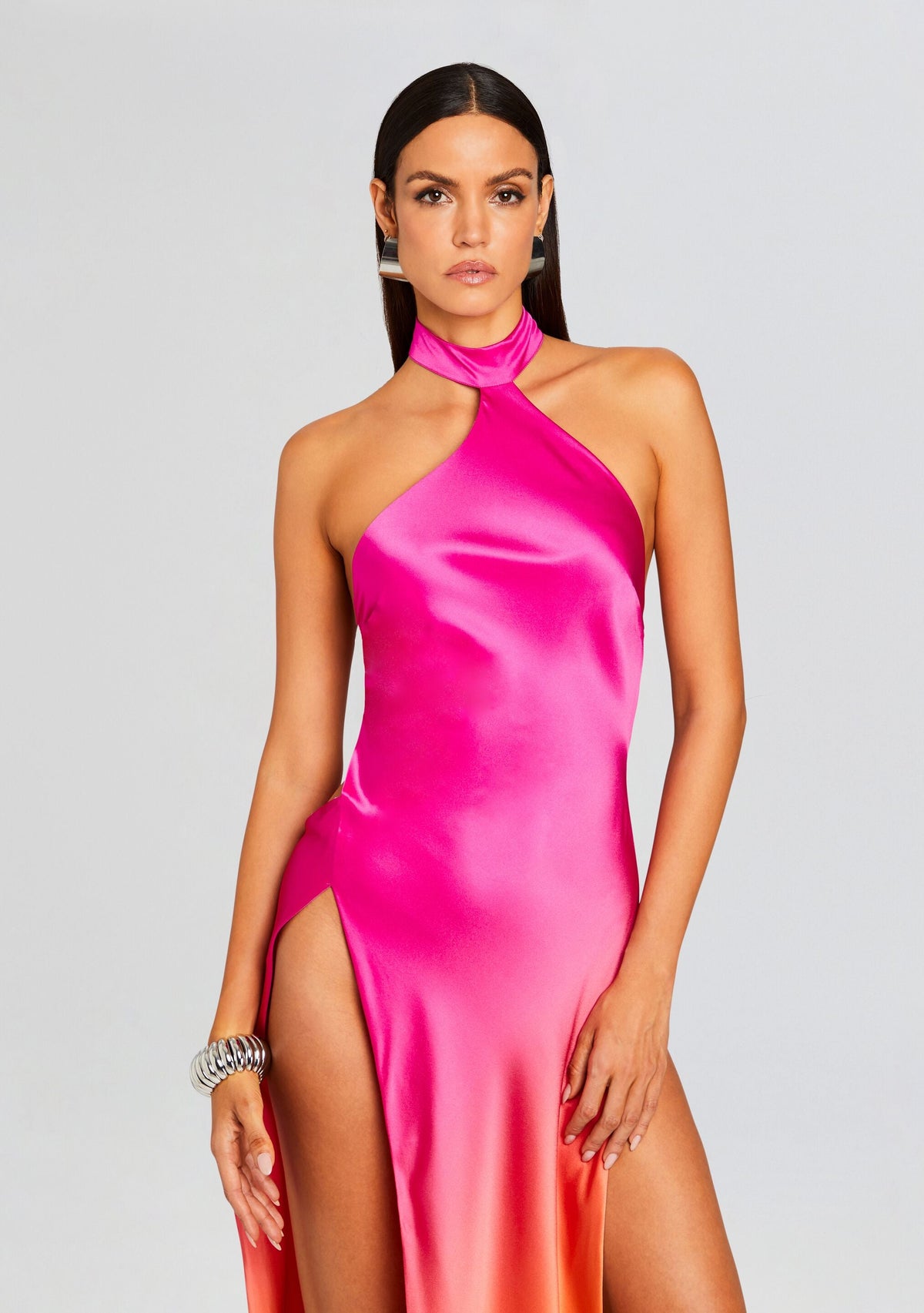 Jagger Dress by retrofête in Pink Lime Ombre, product image 2