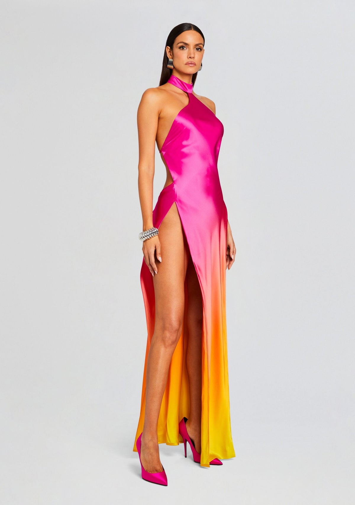 Jagger Dress by retrofête in Pink Lime Ombre, product image 3
