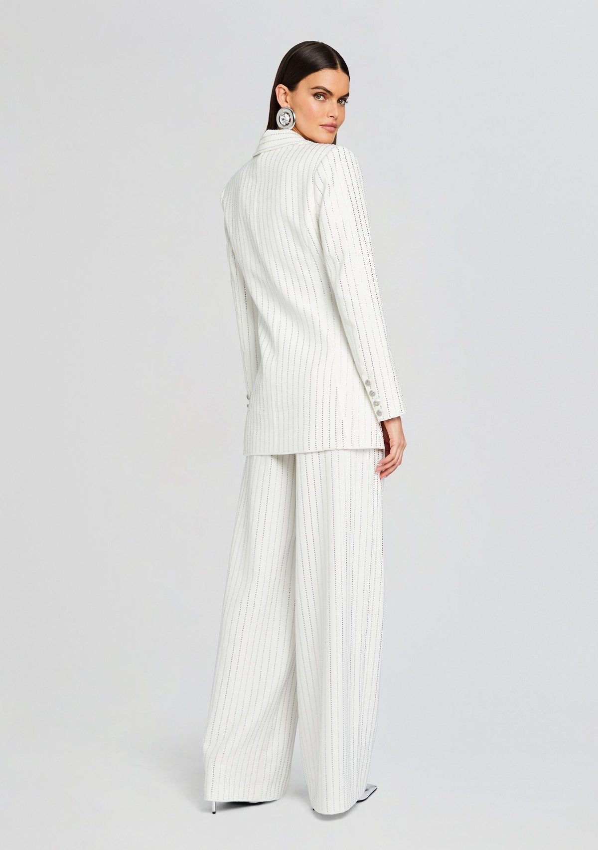 Solana Embellished Blazer by retrofête in White, product image 4