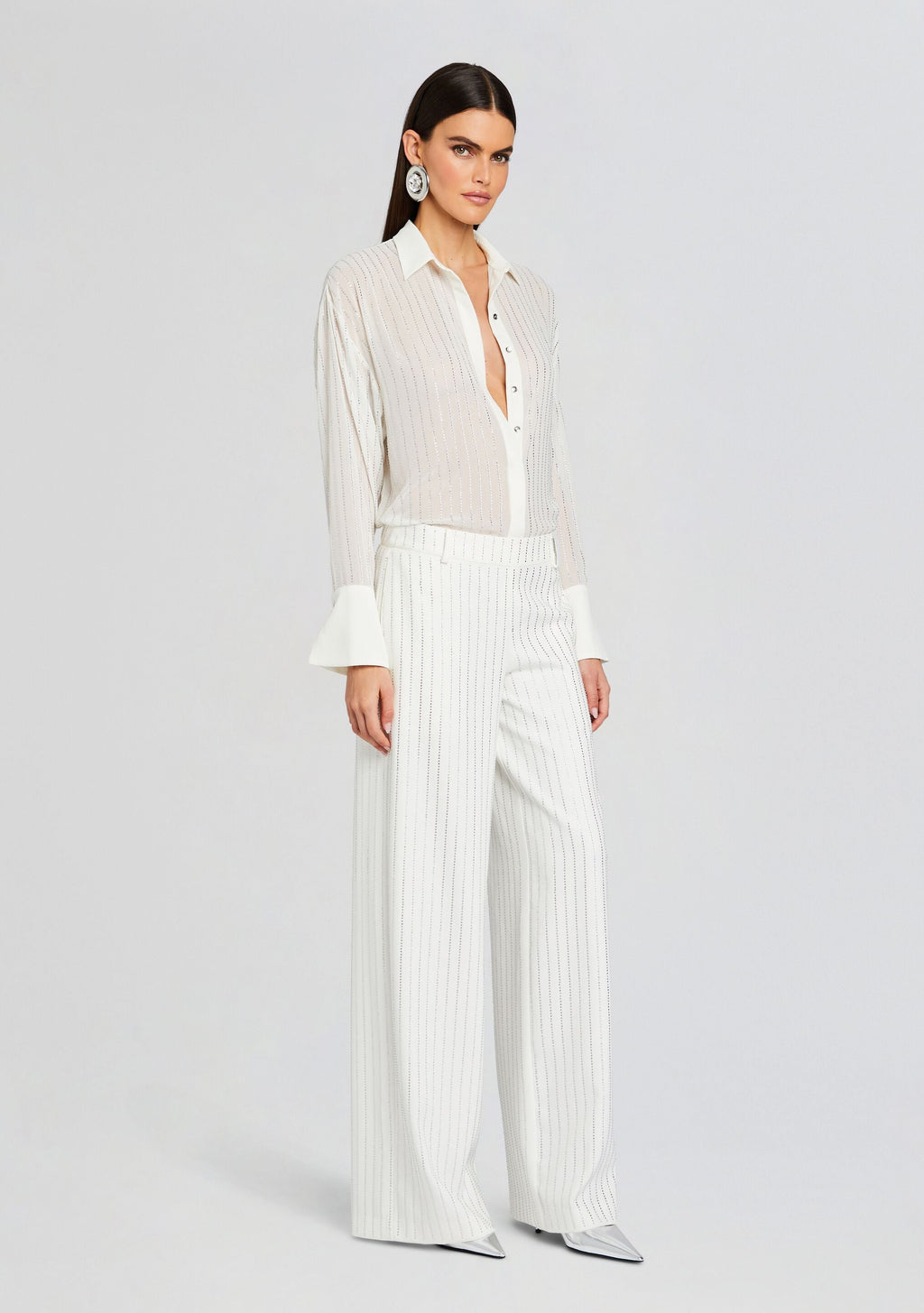 Baylor Embellished Pant by retrofête in White, product image 3