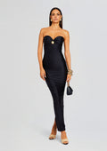 Maura Lycra Midi Dress by Shani Shemer in Black, product image 1