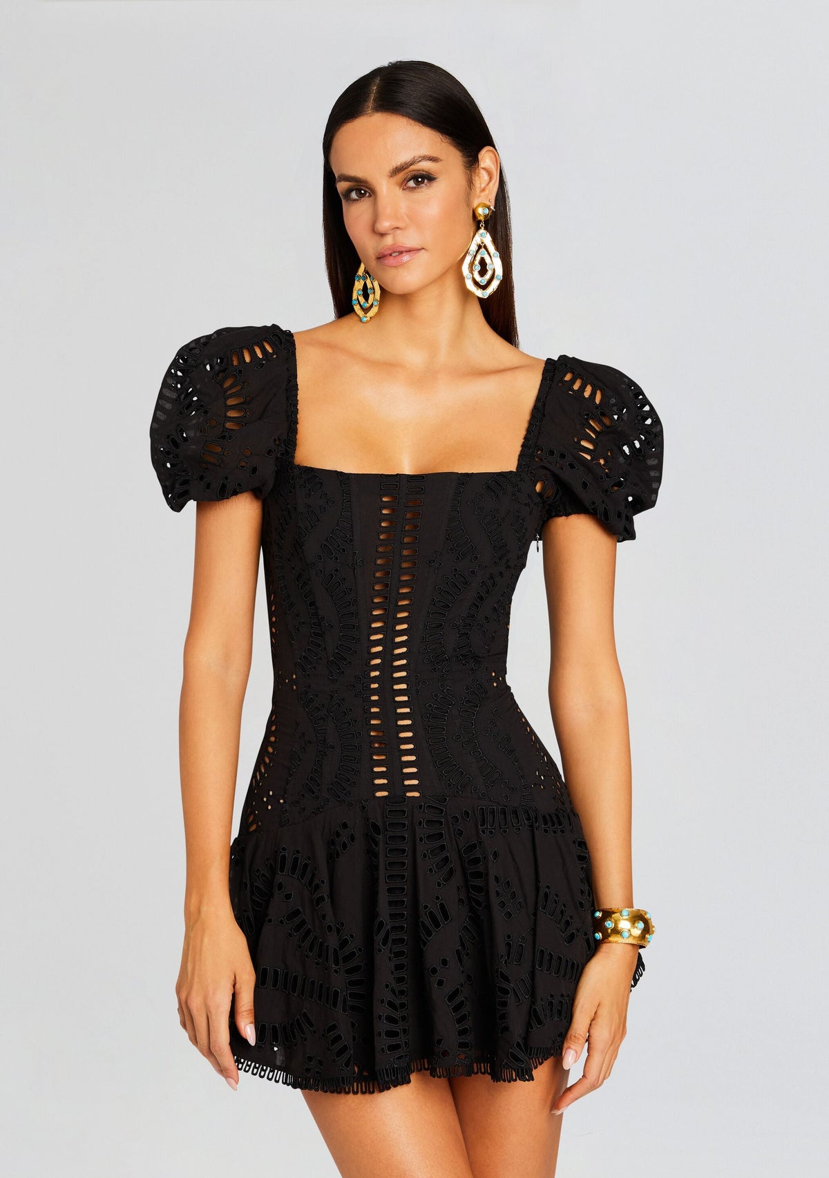 Mexik Short Dress by Charo Ruiz in Black Samoa, product image 2