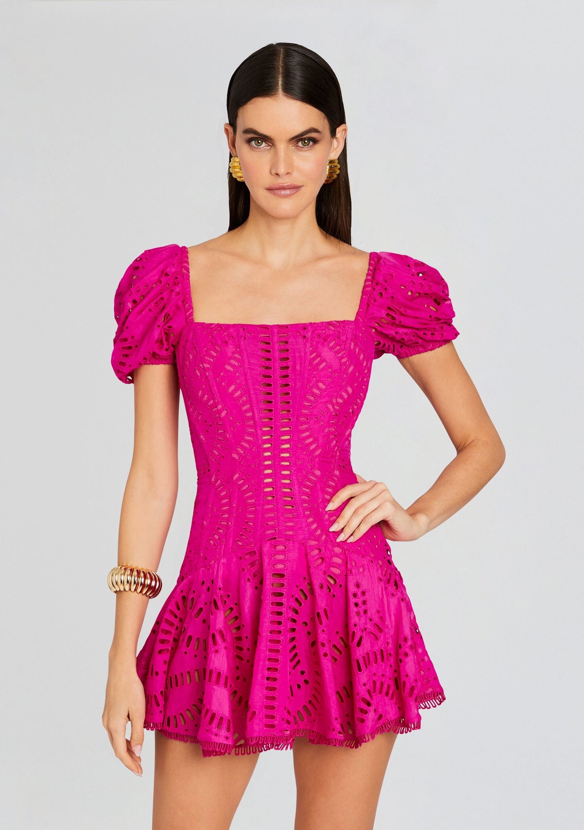 Mexik Short Dress by Charo Ruiz in Hot Pink, product image 2