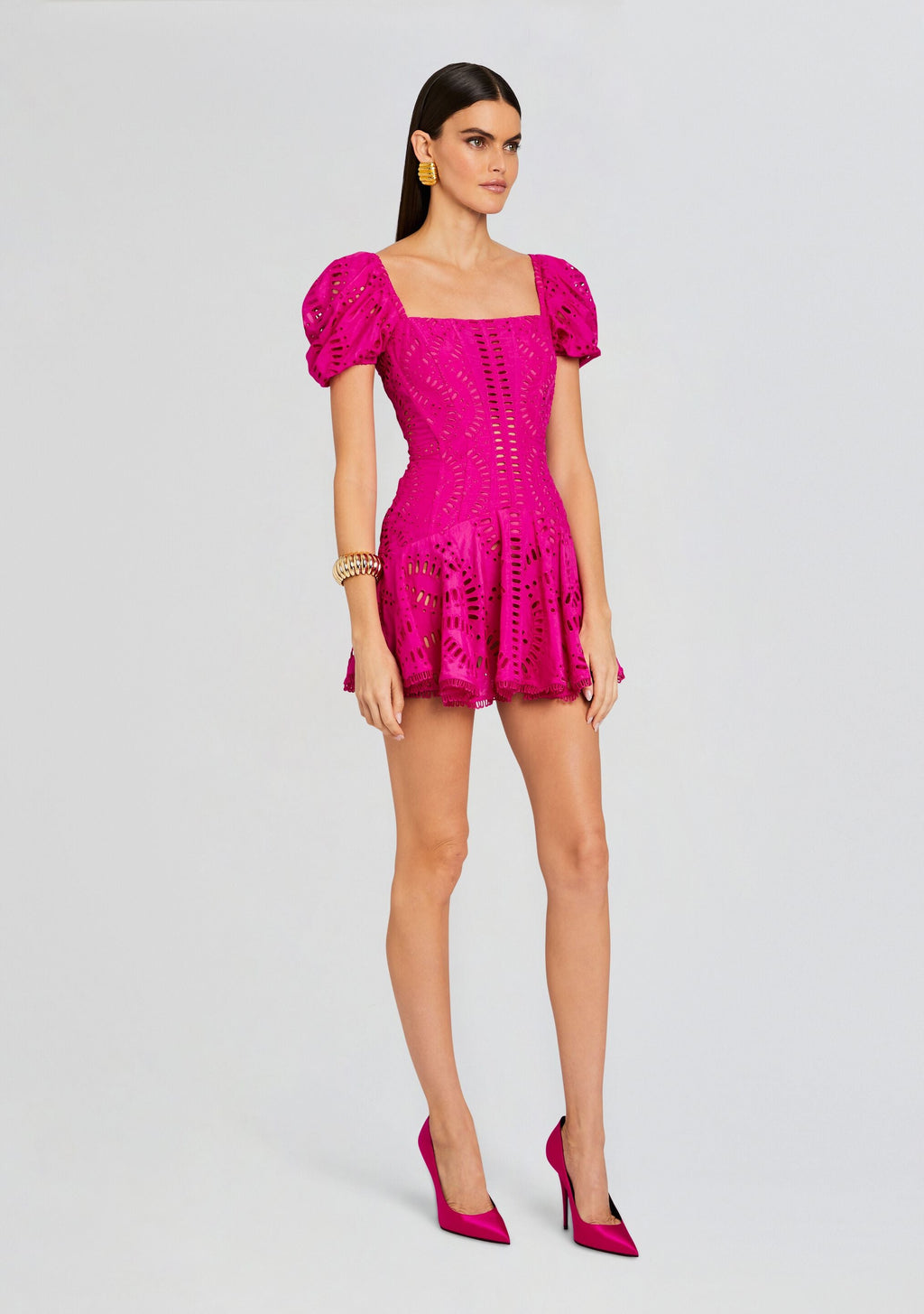 Mexik Short Dress by Charo Ruiz in Hot Pink, product image 3