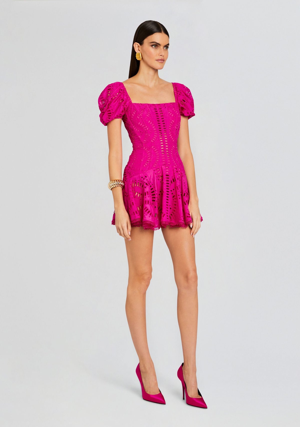 Mexik Short Dress by Charo Ruiz in Hot Pink, product image 3