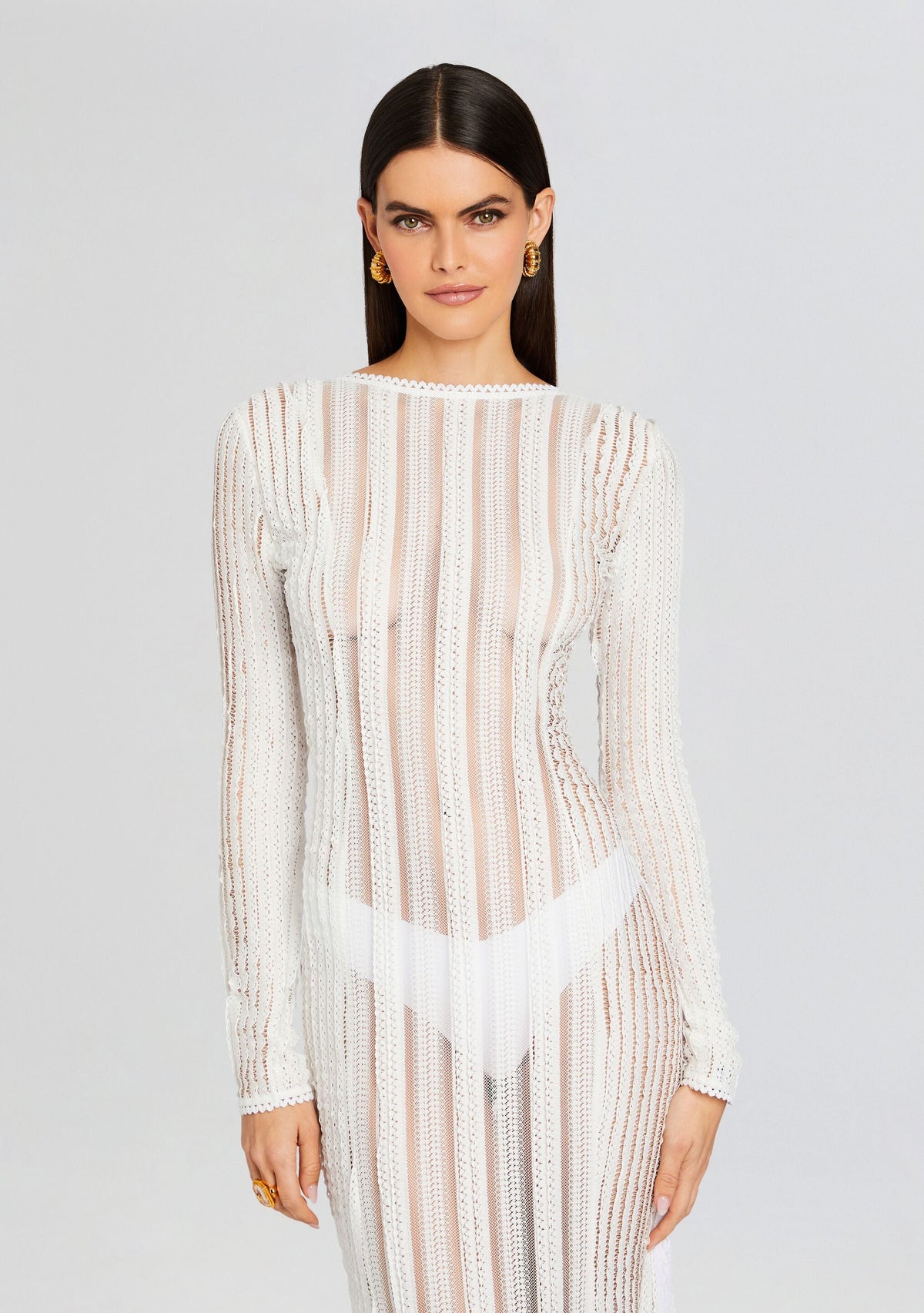 Saley Long Dress by Charo Ruiz in Natural White, product image 2