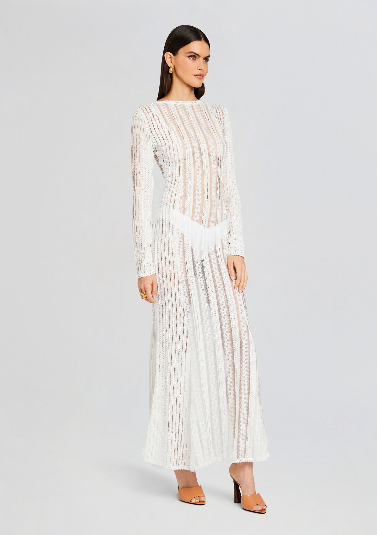Saley Long Dress by Charo Ruiz in Natural White, product image 3