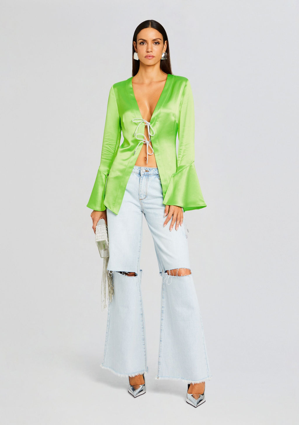 Svea Blouse by retrofête in Fresh Lime, product image 5