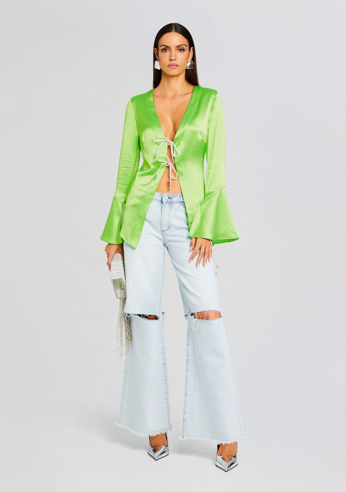 Svea Blouse by retrofête in Fresh Lime, product image 5