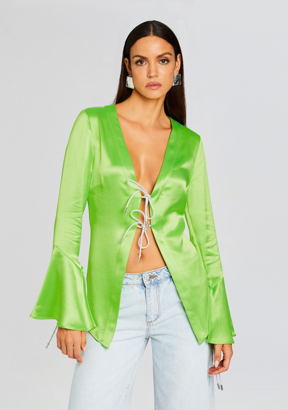 Svea Blouse by retrofête in Fresh Lime, product image 1