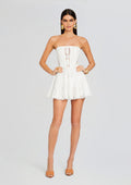 Zannick Short Dress by Charo Ruiz in White Samoa, product image 1