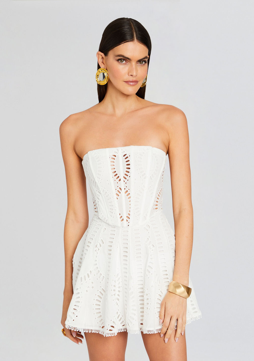 Zannick Short Dress by Charo Ruiz in White Samoa, product image 2