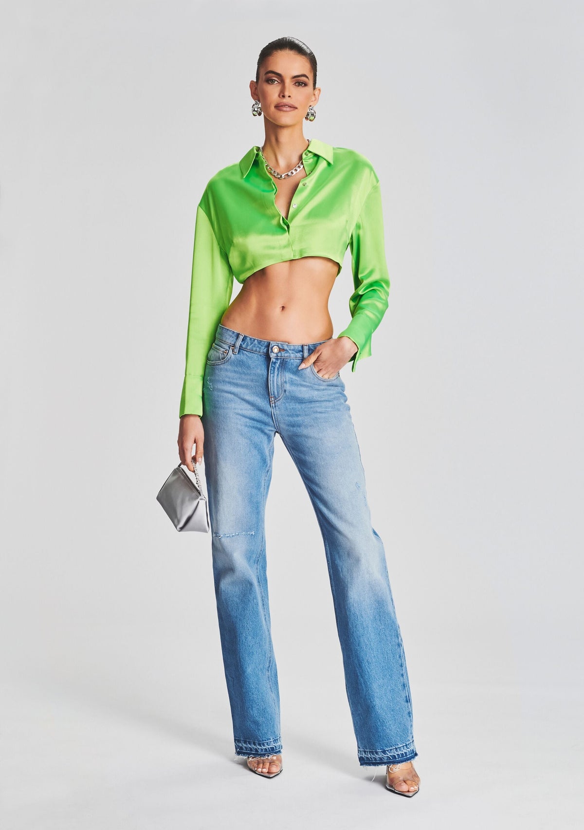 West Straight Leg Jean by retrofête in Celeste, product image 5