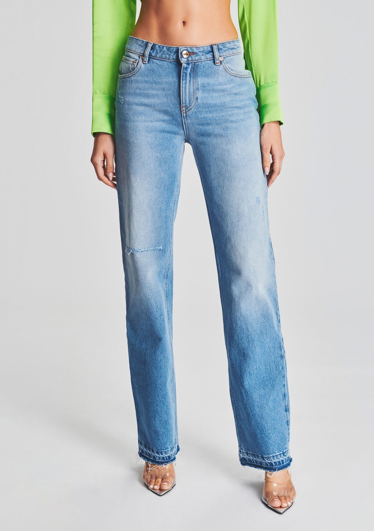 West Straight Leg Jean by retrofête in Celeste, product image 1