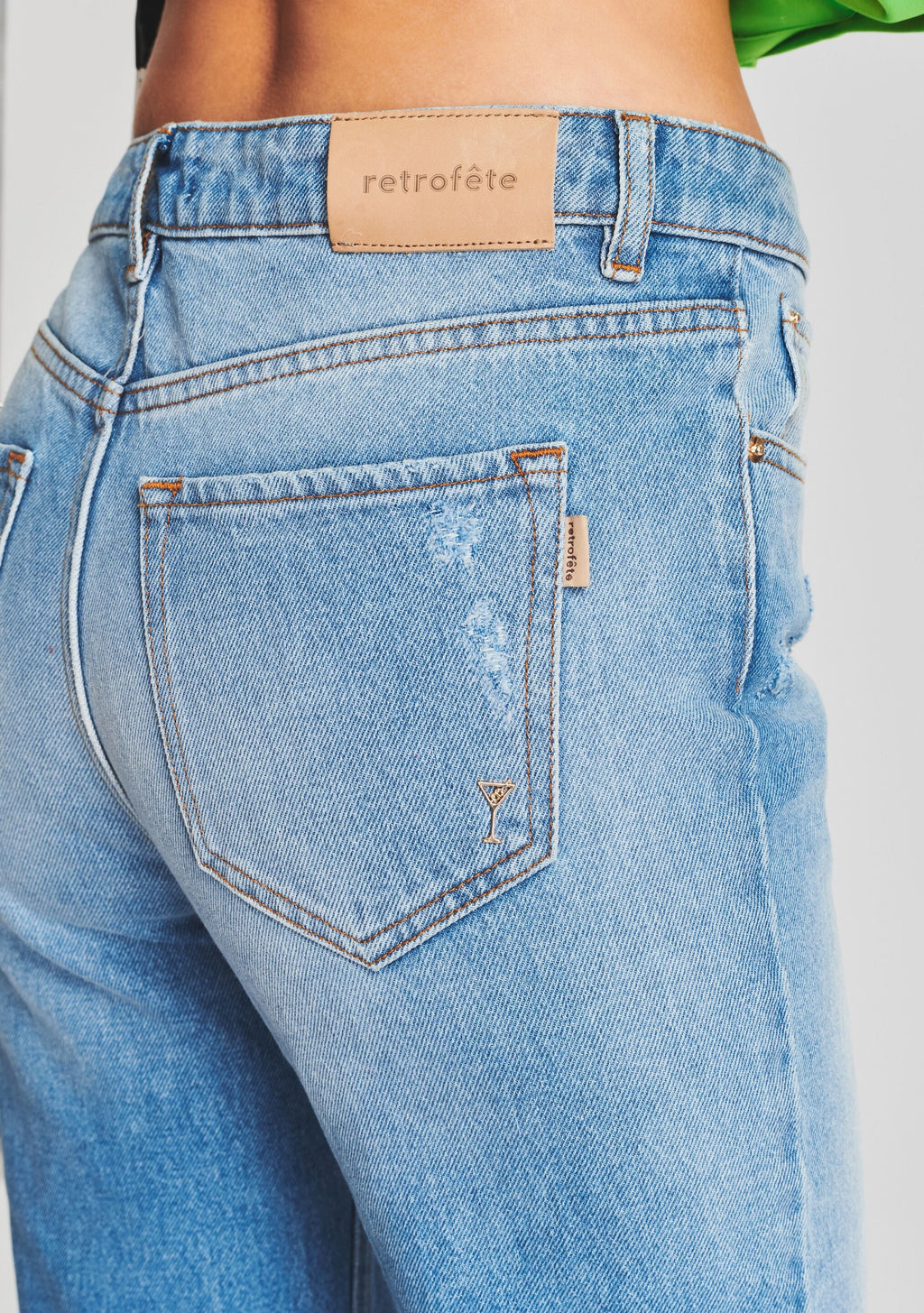 West Straight Leg Jean by retrofête in Celeste, product image 2