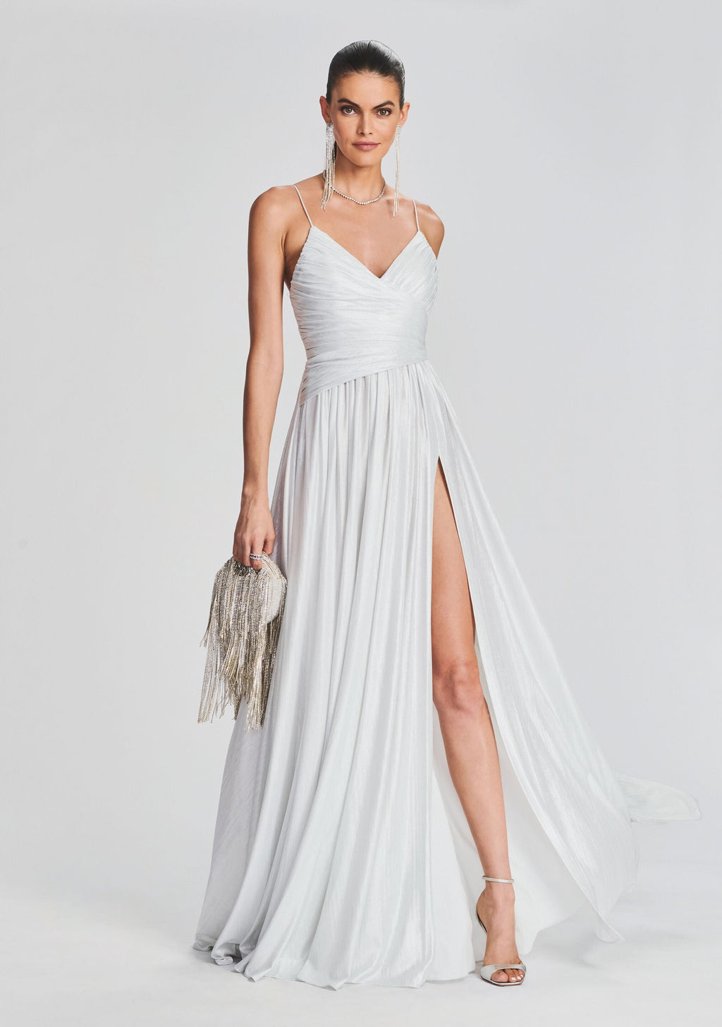 Doss Dress by retrofête in Silver/White, product image 5
