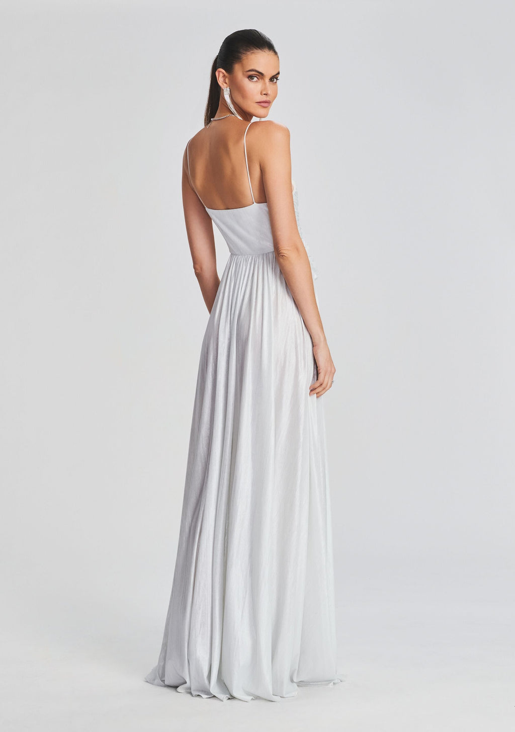 Doss Dress by retrofête in Silver/White, product image 4
