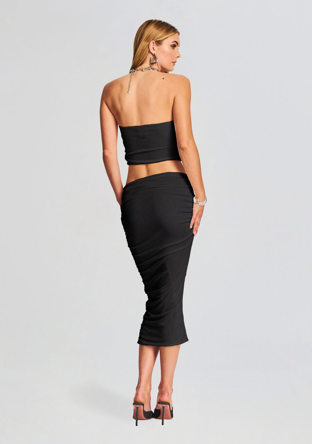 Penny Strapless Top by SEROYA in Black, product image 4