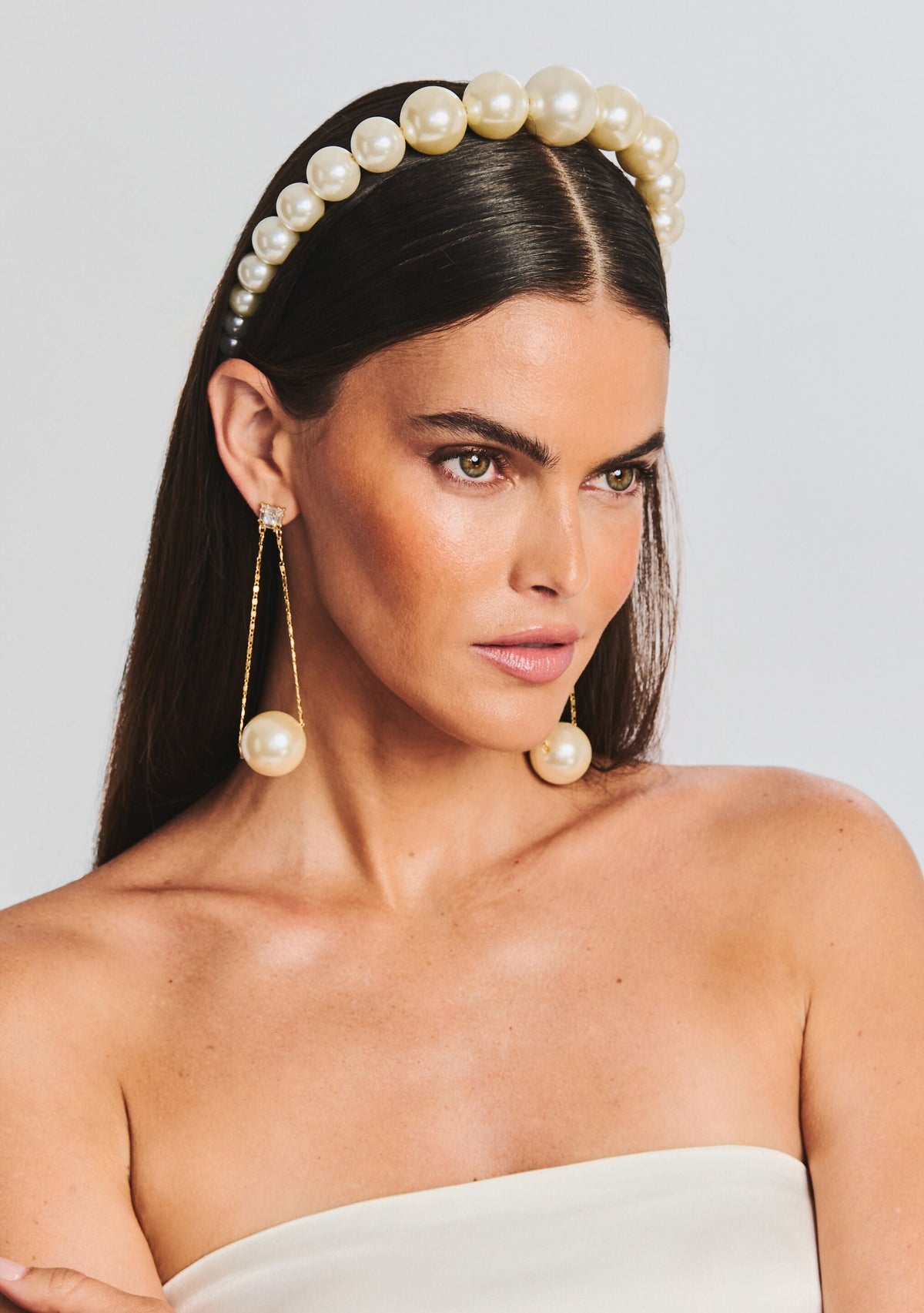 Large Venus Pearl Crown by Keren Wolf in Silver, product image 2