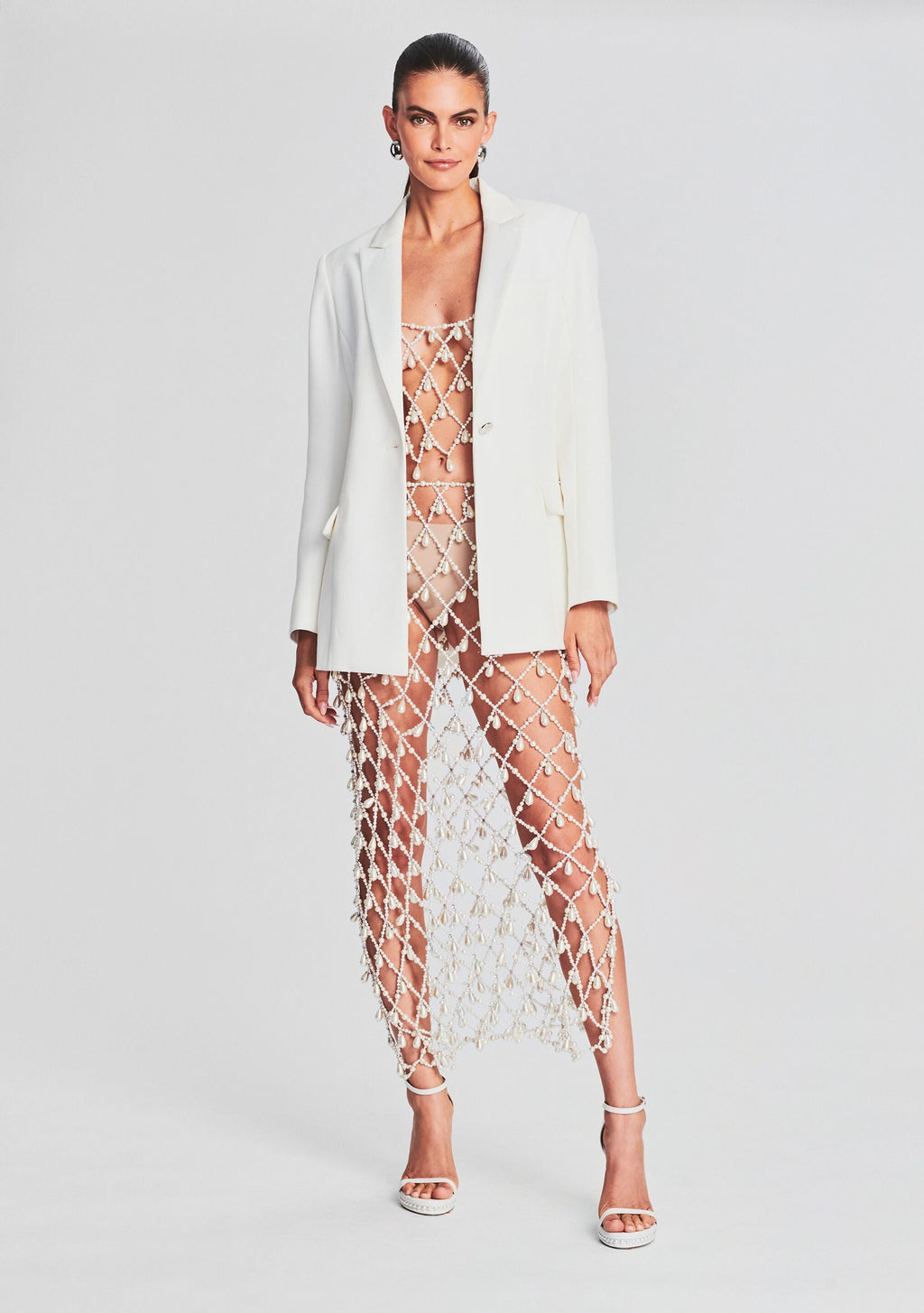 Kiki Pearl Skirt by retrofête in White, product image 5