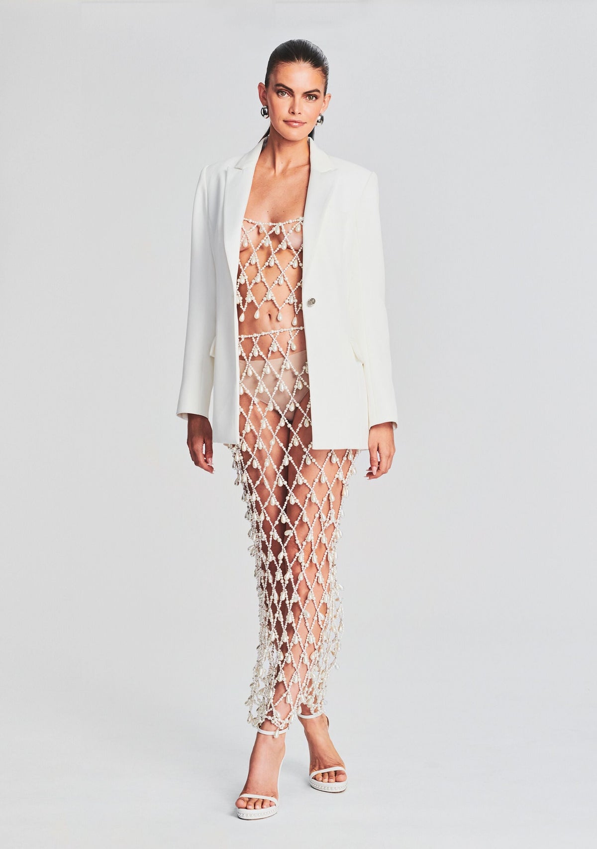Kiki Pearl Skirt by retrofête in White, product image 2