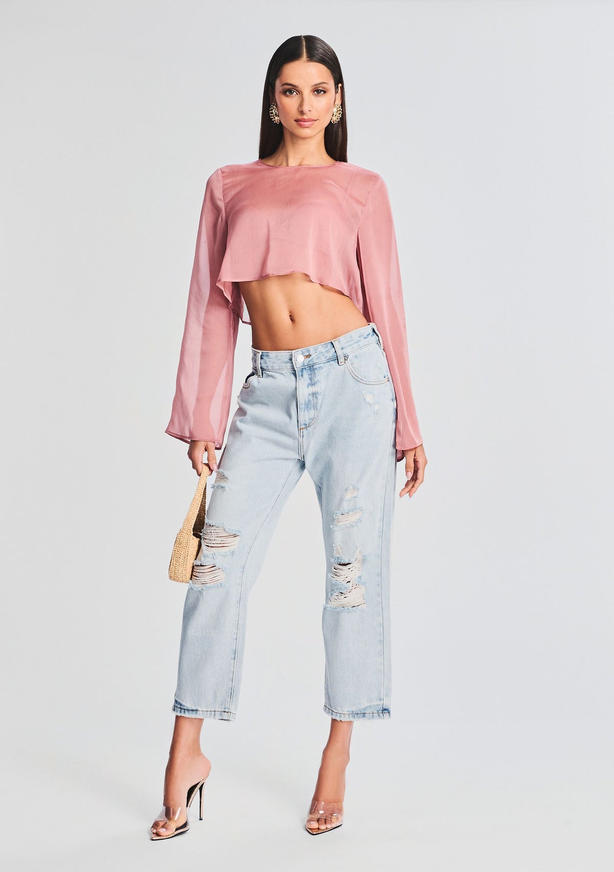 Grace Cropped Shirt by Shani Shemer in Coffee Cream, product image 5