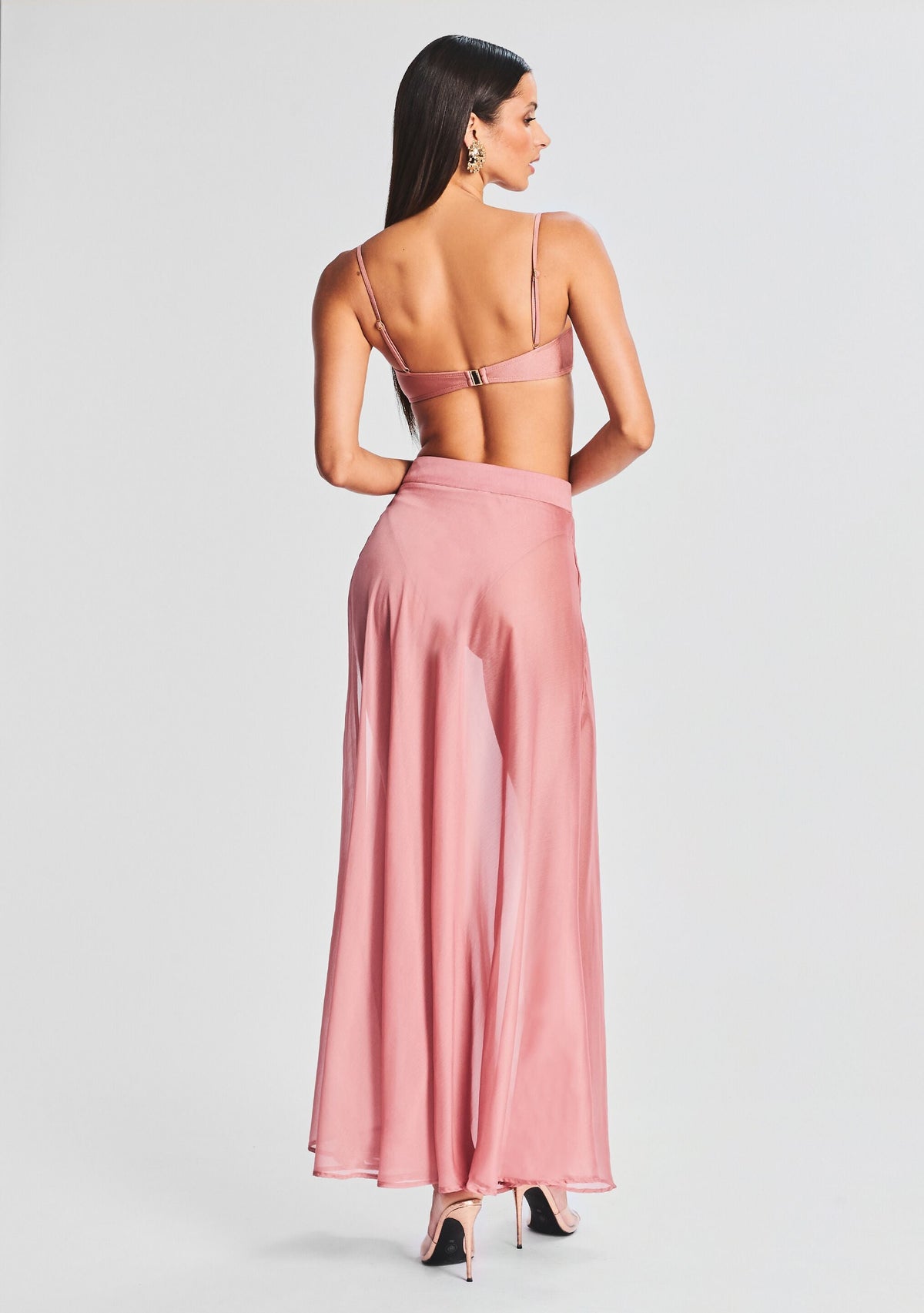 Alaia Long Slit Skirt by Shani Shemer in Coffee Cream, product image 4