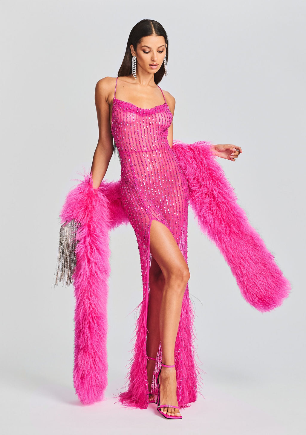Shante Fur by retrofête in Knockout Pink, product image 1