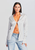 Pamela Silk Blouse by SEROYA in Silver, product image 1