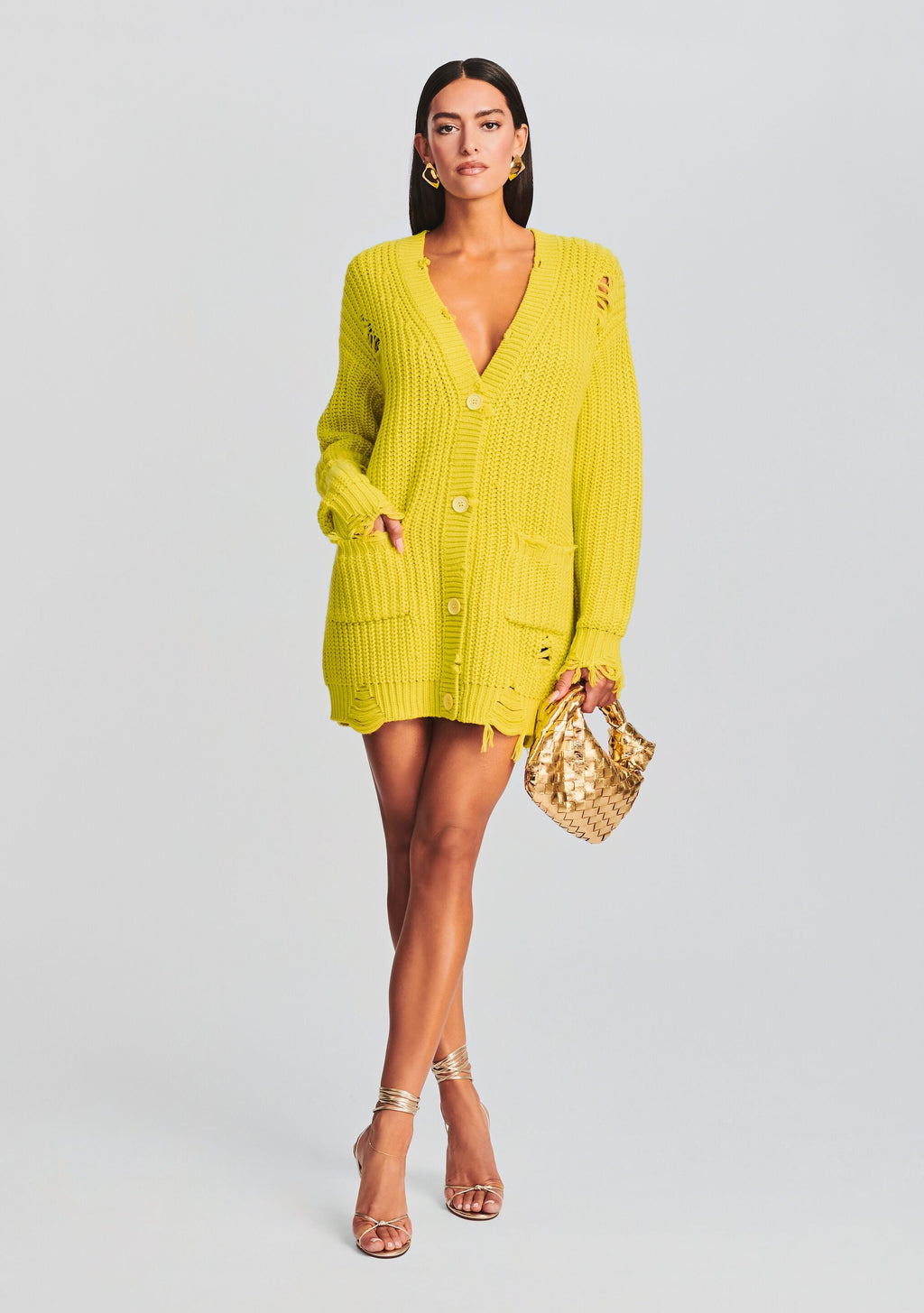 Florence Sweater Dress by SEROYA in Citric, product image 1