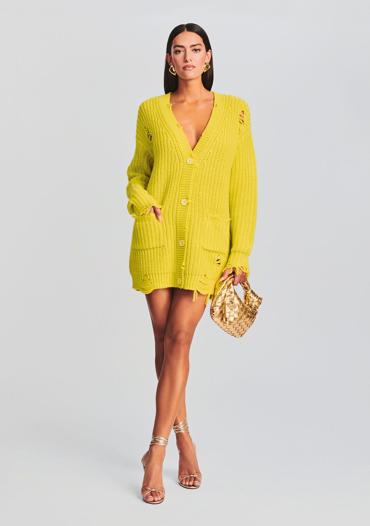 Florence Sweater Dress by SEROYA in Citric, product image 1