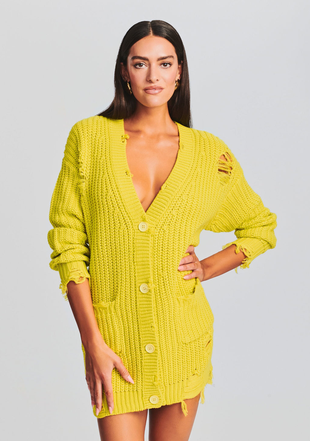 Florence Sweater Dress by SEROYA in Citric, product image 2