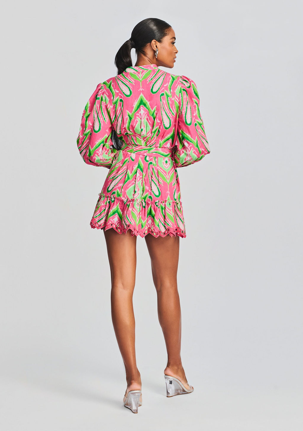 Indu Short Dress by Hemant & Nandita in Pink, product image 4
