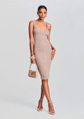 Laney Metallic Knit Dress by retrofête in Metallic Satellite, product image 1