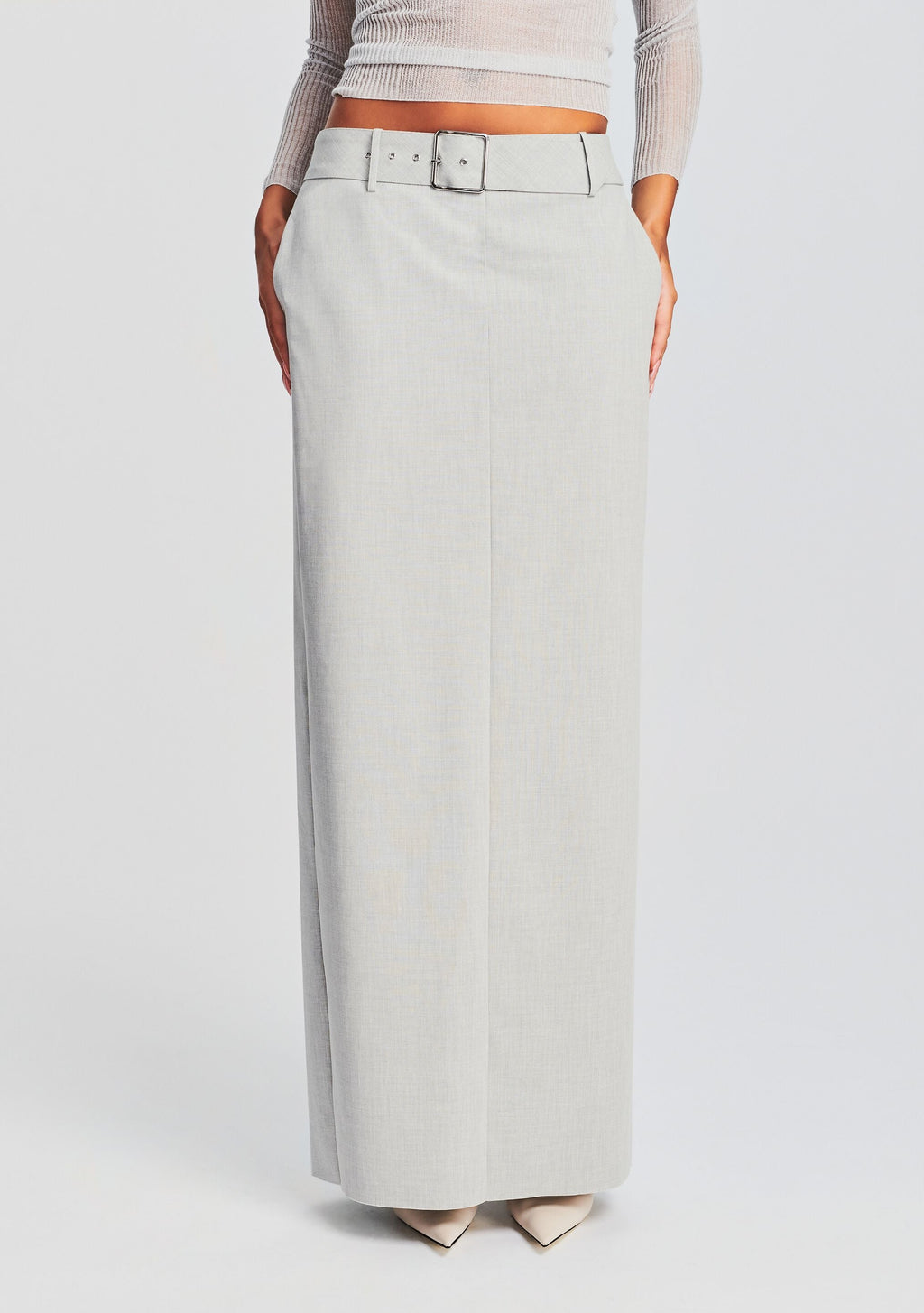 Maeve Maxi Skirt by SEROYA in Silver, product image 1