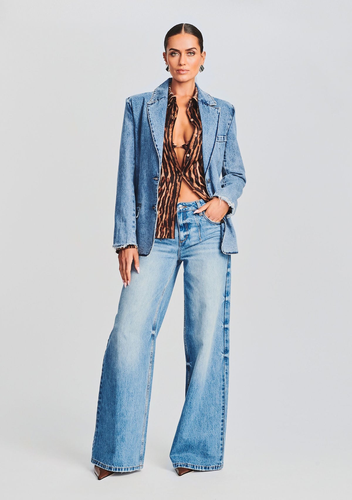 Hollis Blazer by SEROYA in River, product image 2