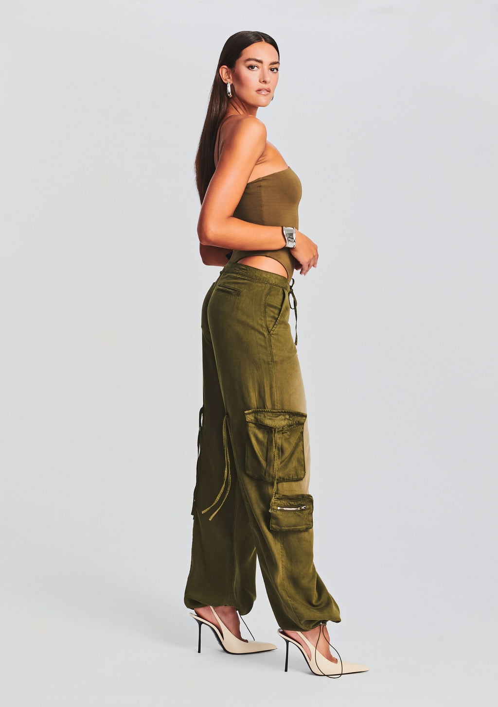 Peggy Cargo by SEROYA in Vintage Army Green, product image 3