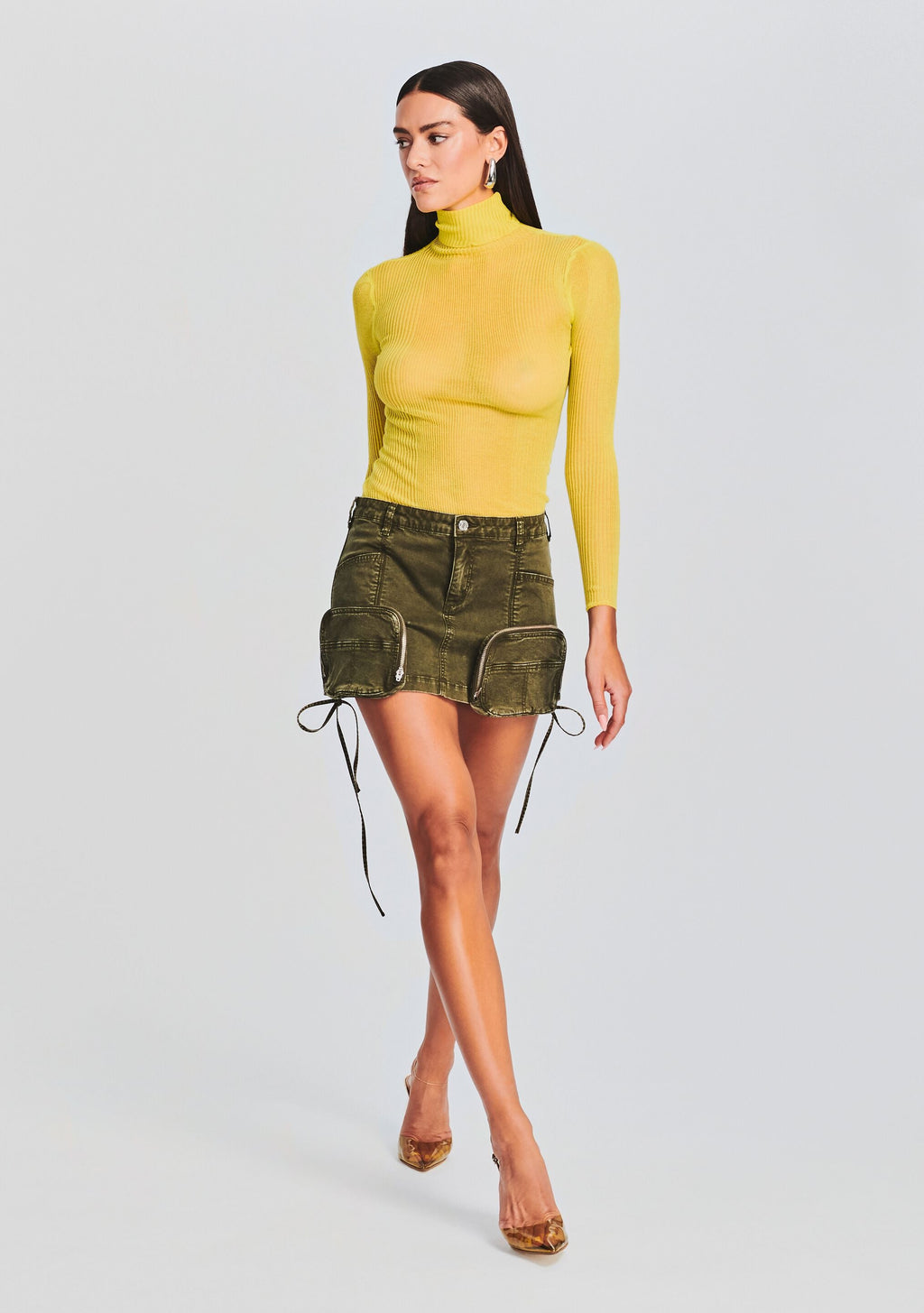Finn Cargo Skirt by SEROYA in Vintage Army Green, product image 2