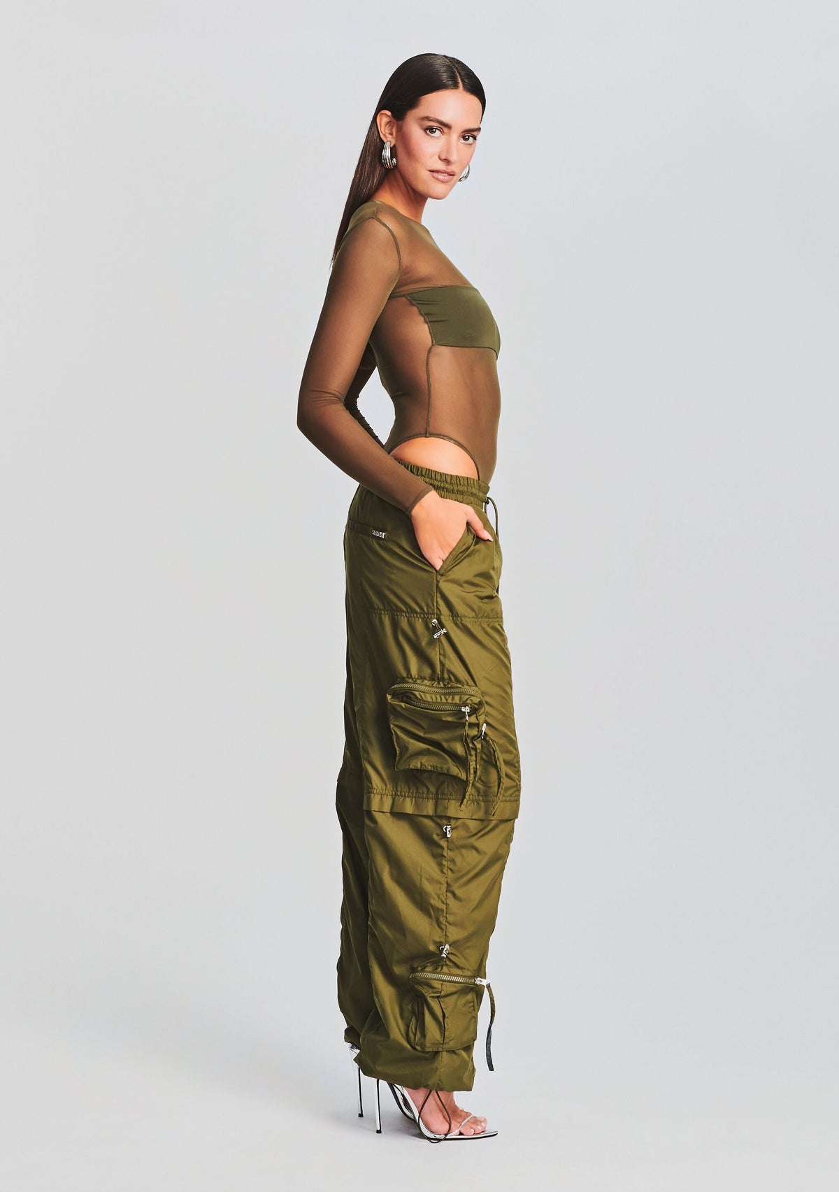 Alba Ruched Cargo Pant by SEROYA in Fort Greene, product image 3