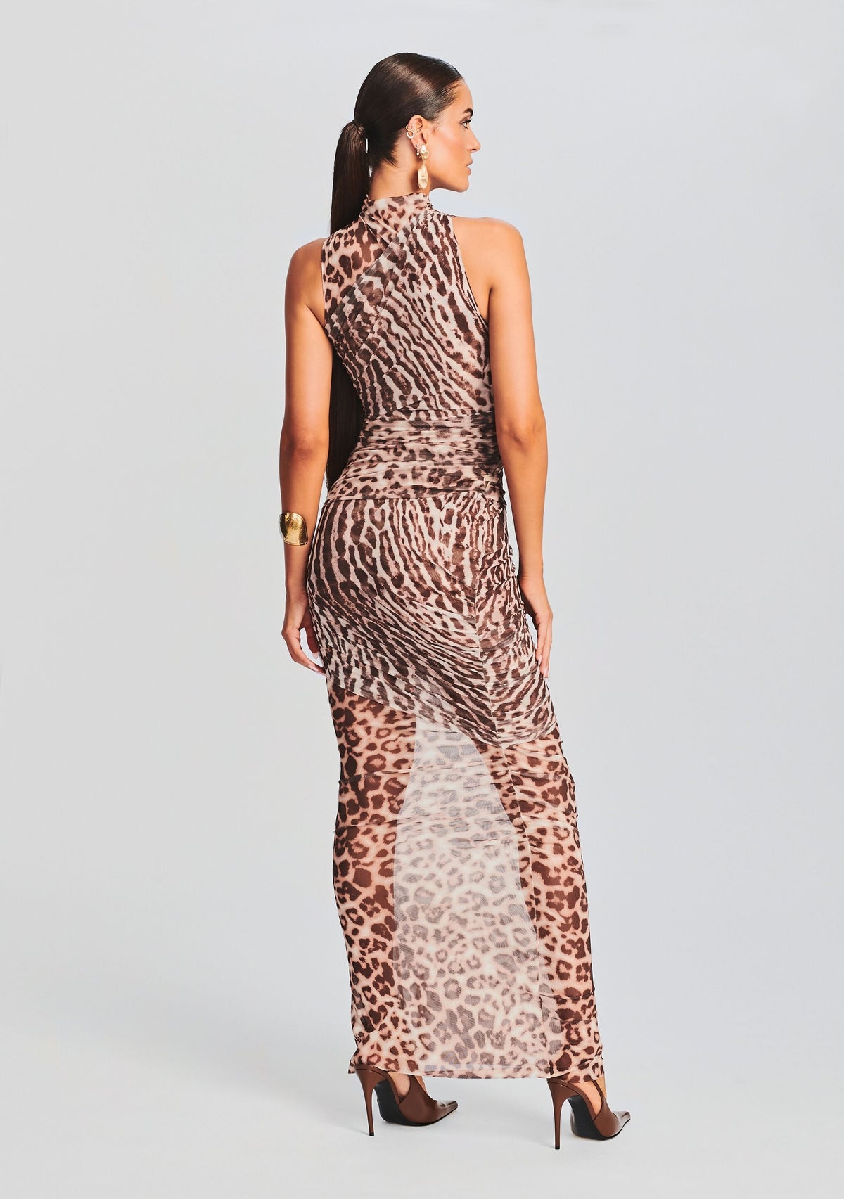 Ronnie Dress by SEROYA in Tan Leopard, product image 4