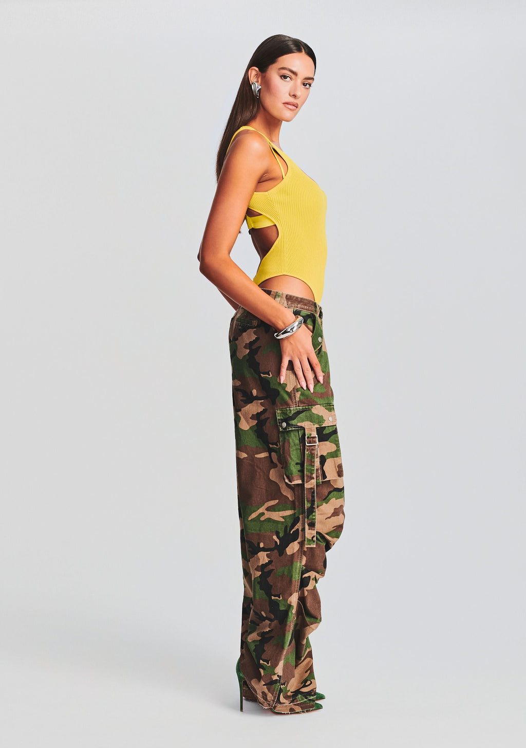 Jane Cargo Pant by SEROYA in Washed Camo, product image 3