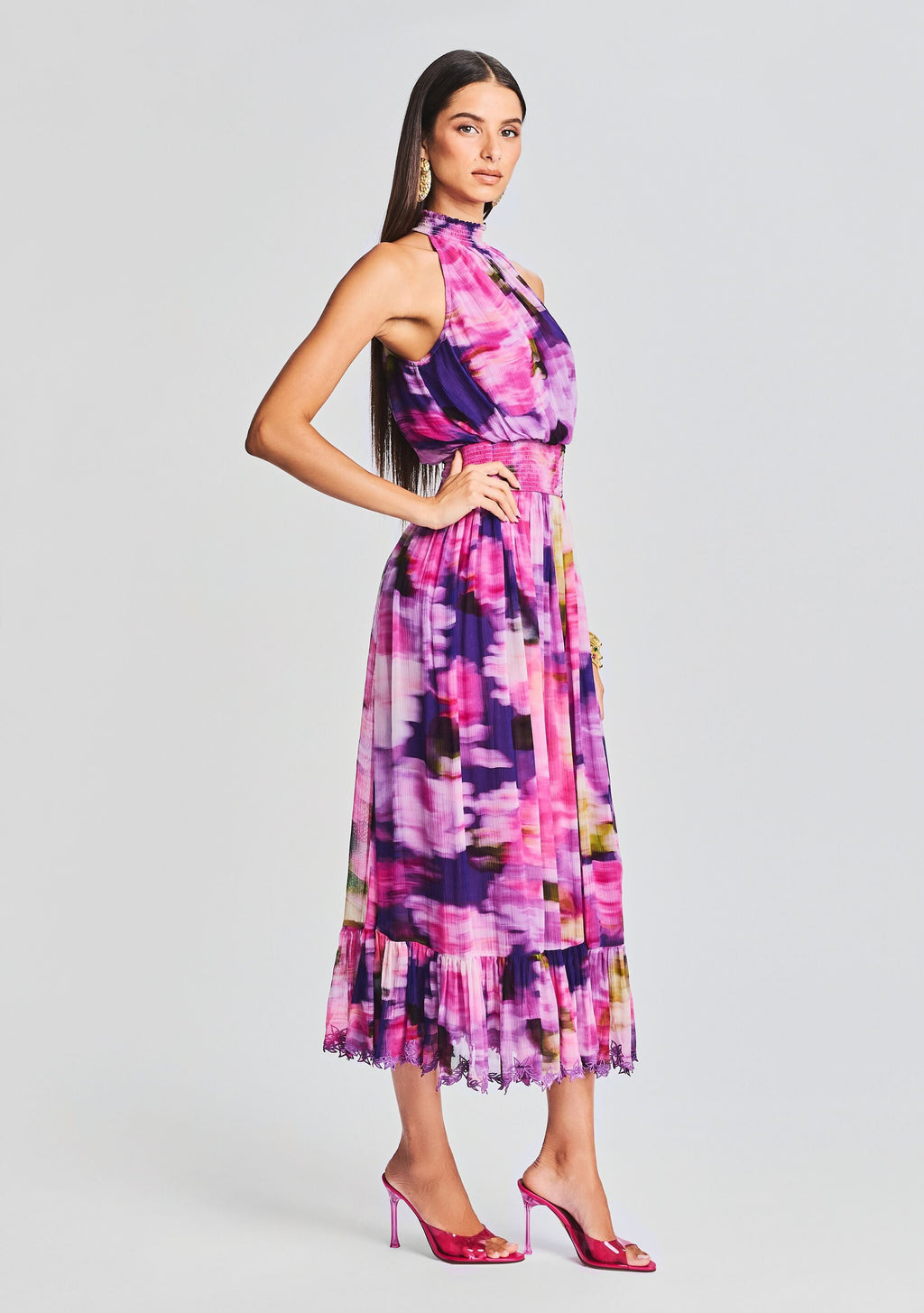 Anay Midi Dress by Hemant & Nandita in Multi, product image 3