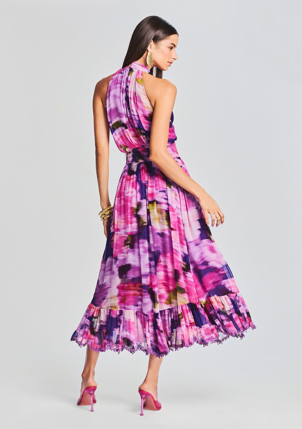 Anay Midi Dress by Hemant & Nandita in Multi, product image 4